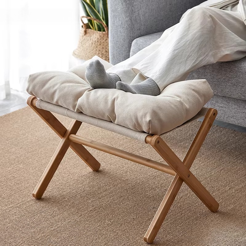 Footrest Under Desk - Regulowany podnóżek z miękką poduszką, nowoczesny