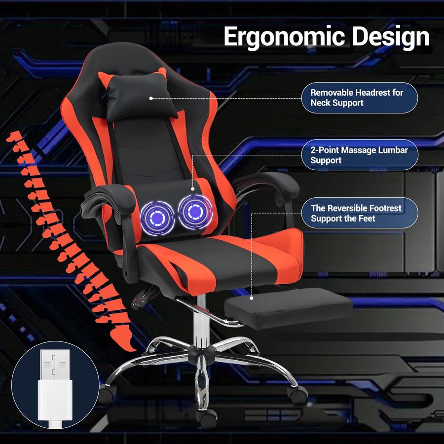 Krzesło do gier z funkcją masa – Video Gaming & Esports Usd Acc recenzja i cena