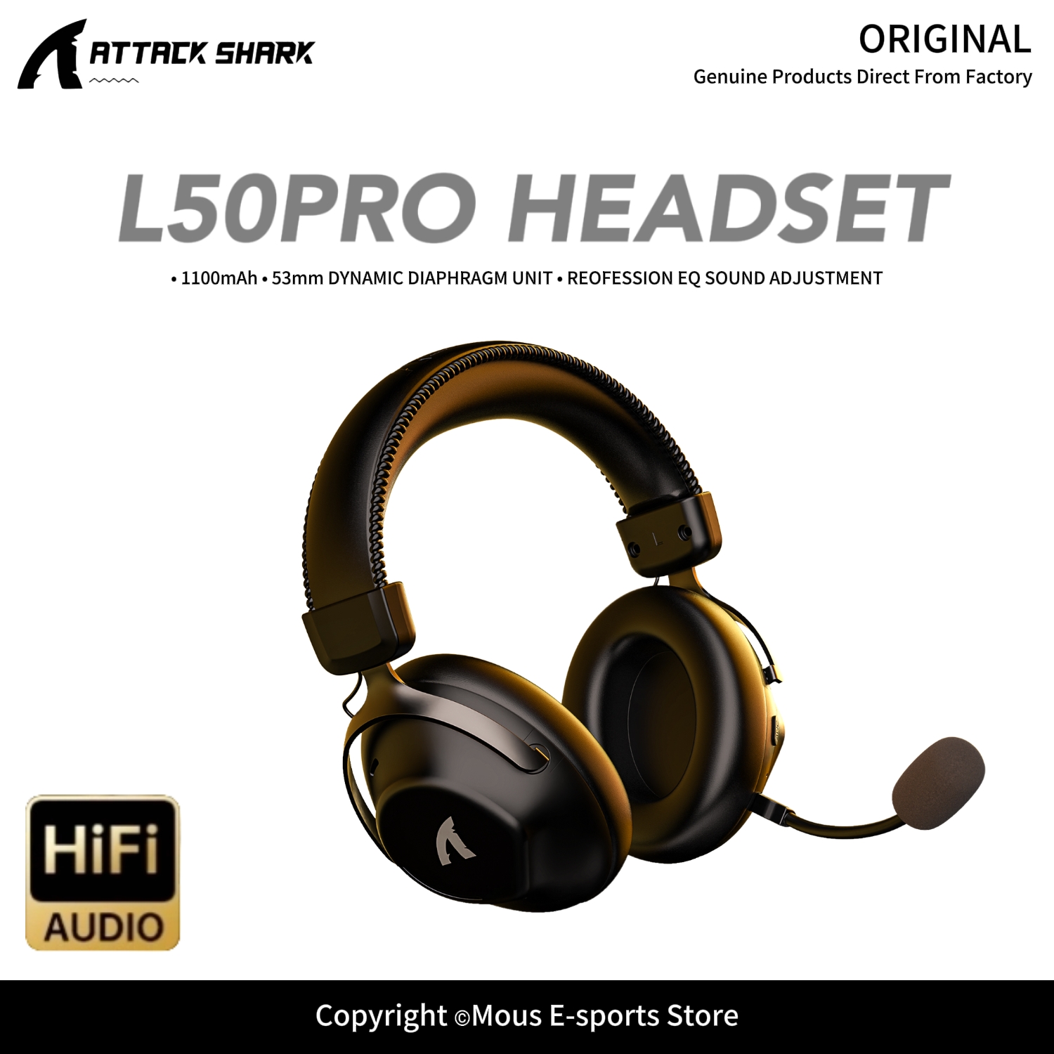 ATTACK SHARK L50PRO – bezprzew – Esports Gaming Gear recenzja i cena